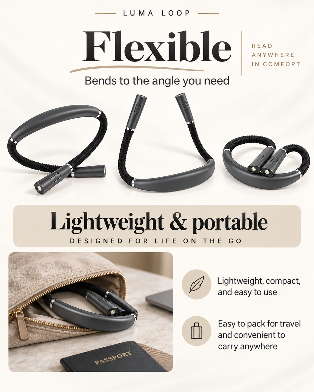 Luma Loop — Hands-Free LED Reading Light